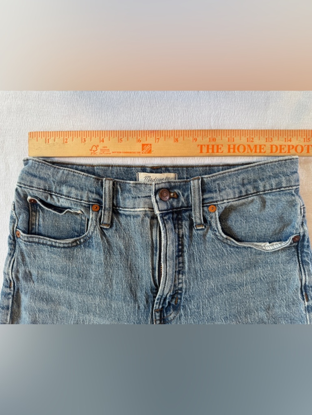 Madewell The Perfect Vintage Crop Jeans Womens 28 Blue High Rise Raw Hem - Picture 5 of 8